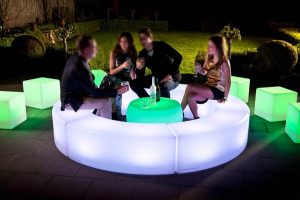 Led Curved Bench